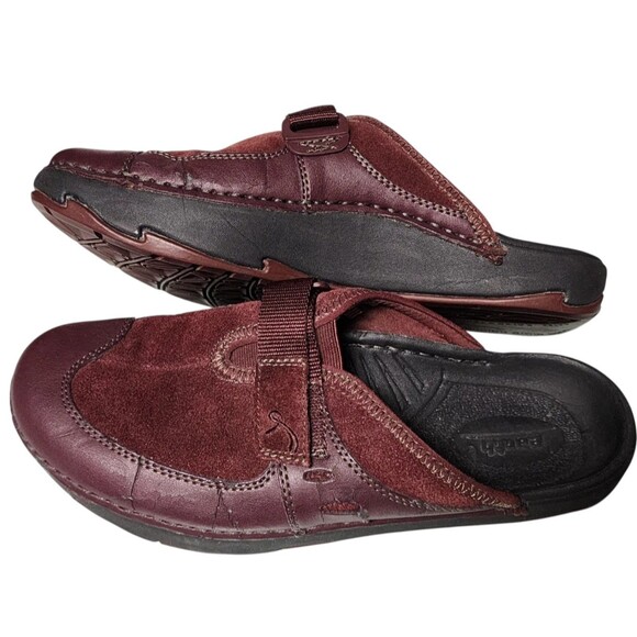 Earth Shoe Exer-Clog Leather Merlot Size 7B - Picture 4 of 7